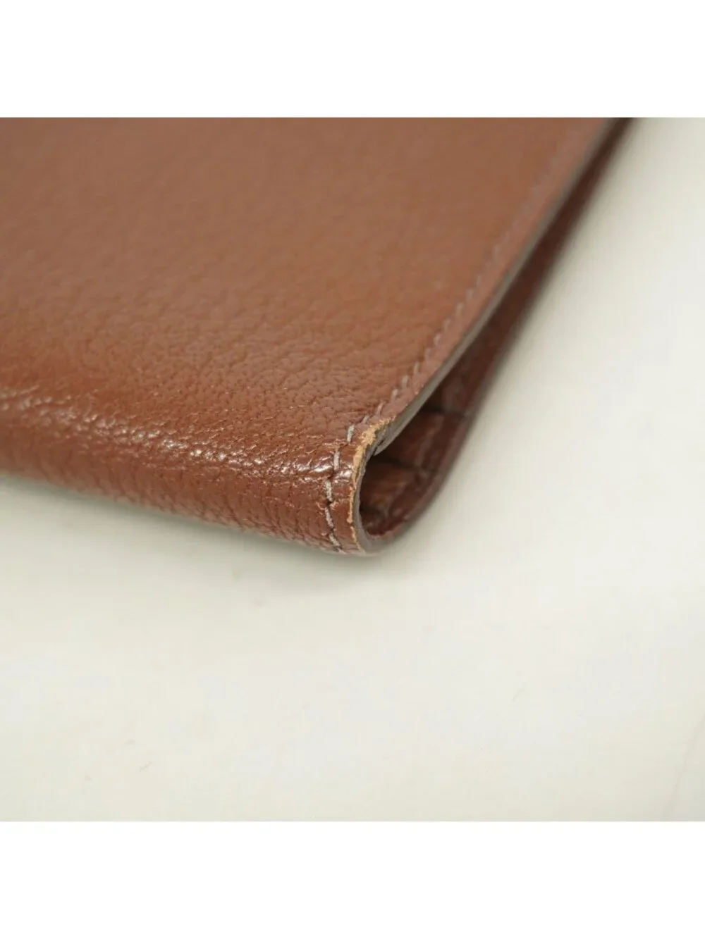Hermes Wallet Bearn Chevre Mysore Brown Silver